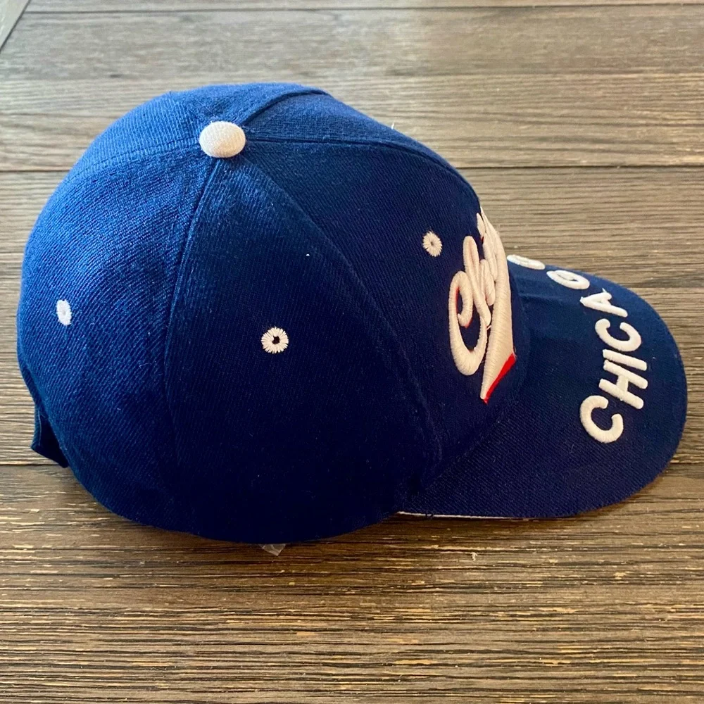 Chicago Hat Baseball Cap Adjustable One Size Blue City Illinois Embroidered